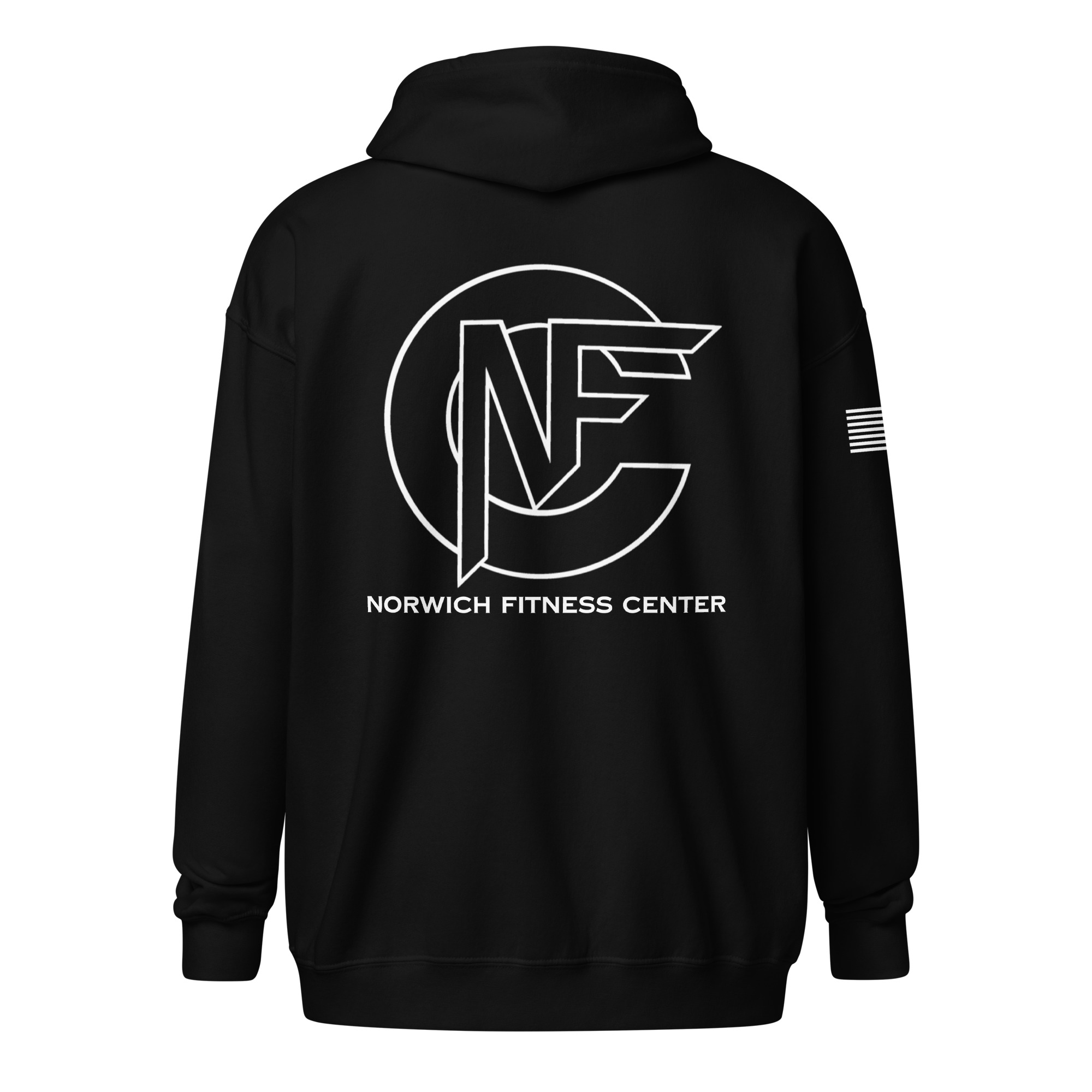 NFC White logo Unisex heavy blend zip hoodie